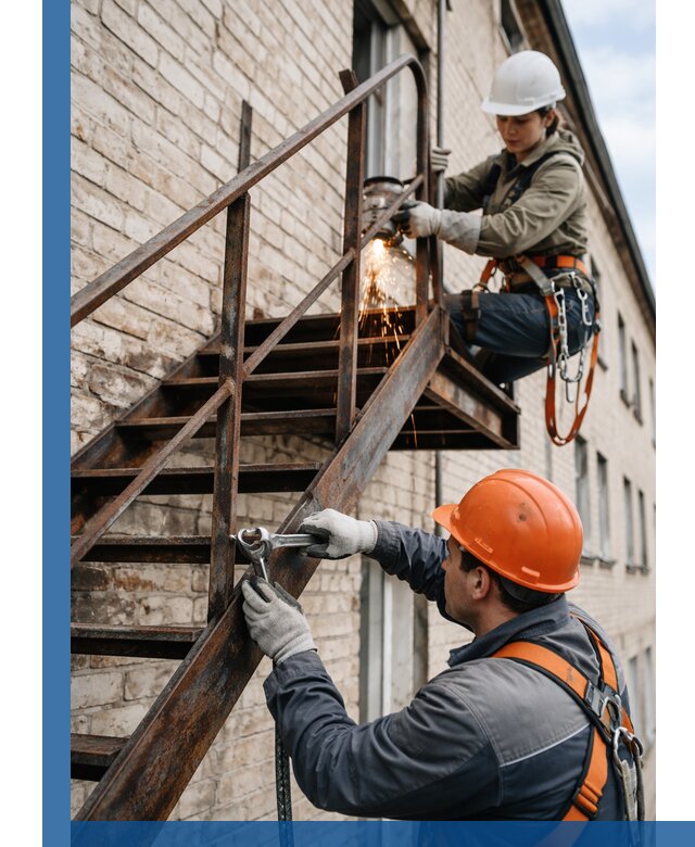 Ремонт и восстановление пожарных лестниц с выездом в Клинцах