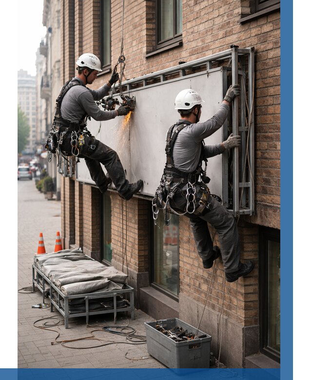 Демонтаж рекламной вывески в Клинцах от 6757 р. | ВЫСОТНИК-Клы