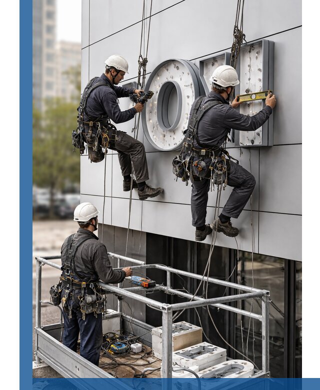 Профессиональный монтаж световых букв в Клинцах под ключ