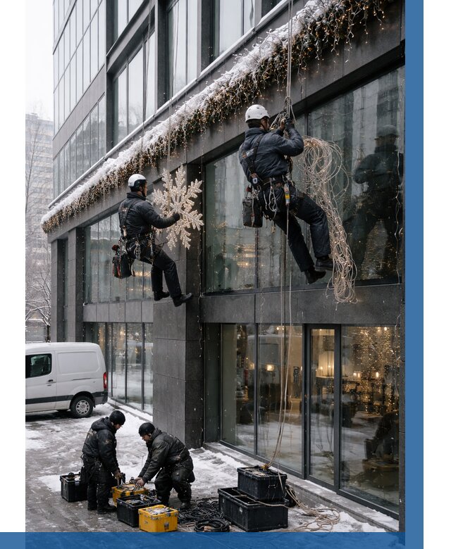 Демонтаж новогоднего оформления в Клинцах от 5718 р. | ВЫСОТНИК-Клы