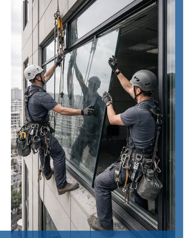 Замена стеклопакетов на высоте в Клинцах от 5718 р. | ВЫСОТНИК-Клы