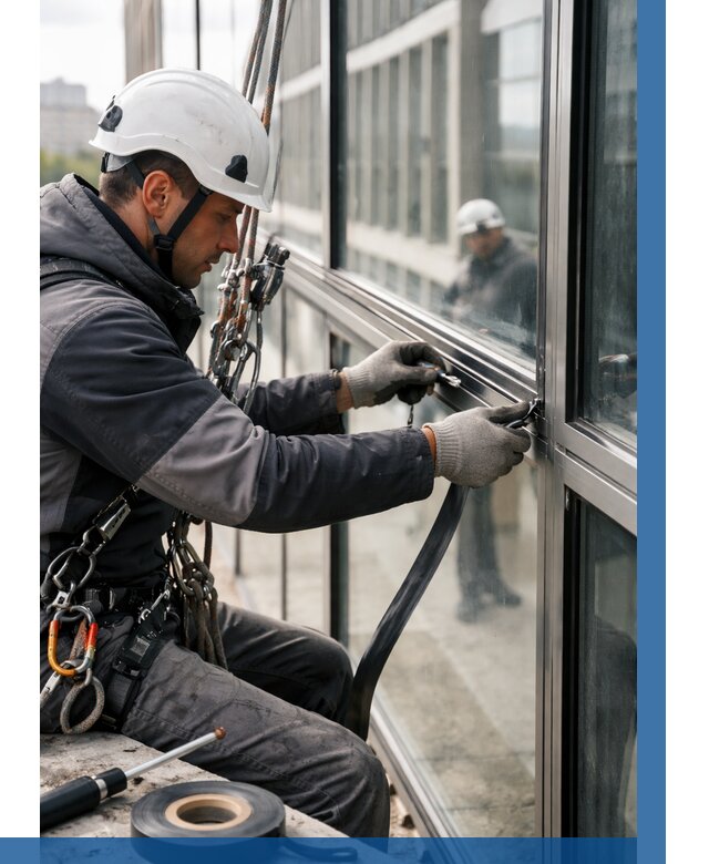 Ремонт витражных конструкций в Клинцах от 3639 р. | ВЫСОТНИК-Клы