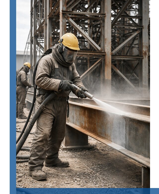 Пескоструйная очистка металлоконструкций в Клинцах промышленная