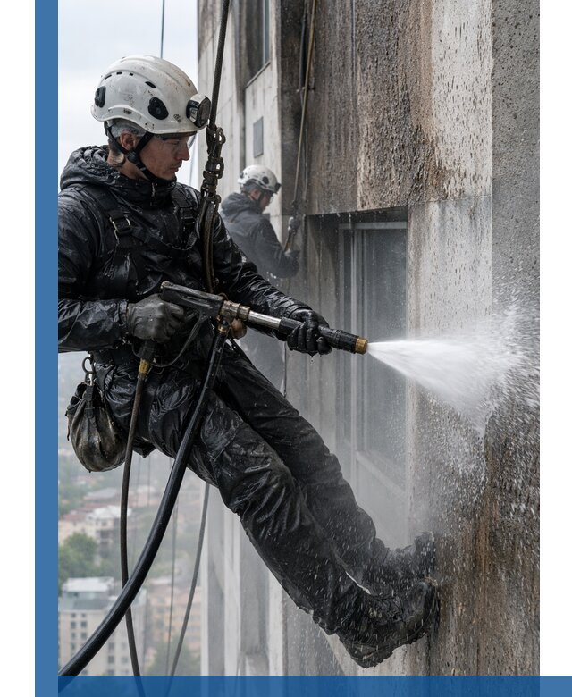 Гидроструйная очистка фасадов и конструкций в Клинцах