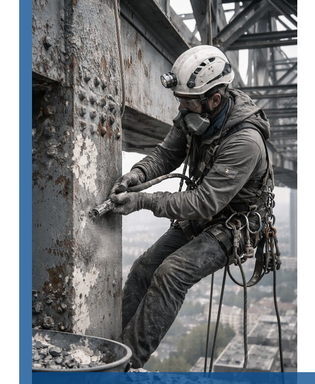 Удаление старой краски с металлических конструкций в Клинцах