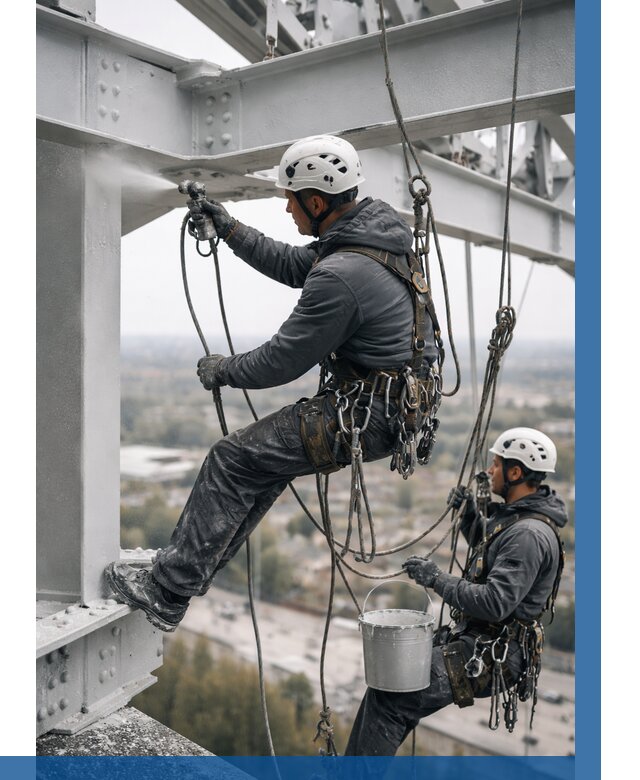 Покраска металлоконструкций на высоте в Клинцах 364 р |ВЫСОТНИК-Клы