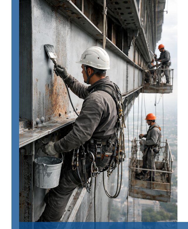 Покраска металлоконструкций на высоте в Клинцах профессионально