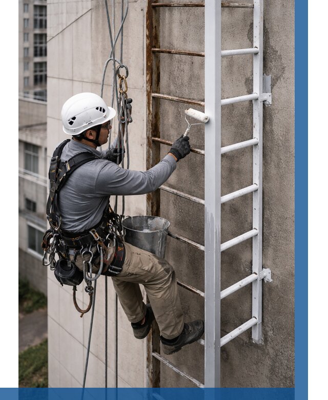 Покраска пожарных лестниц в Клинцах от 4678 р. | ВЫСОТНИК-Клы