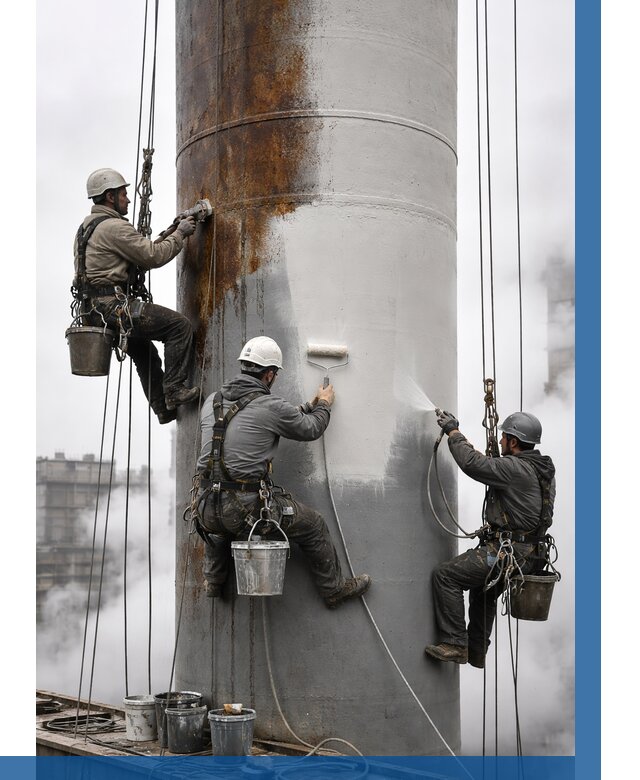 Покраска дымовых труб в Клинцах от 8837 р. | ВЫСОТНИК-Клы