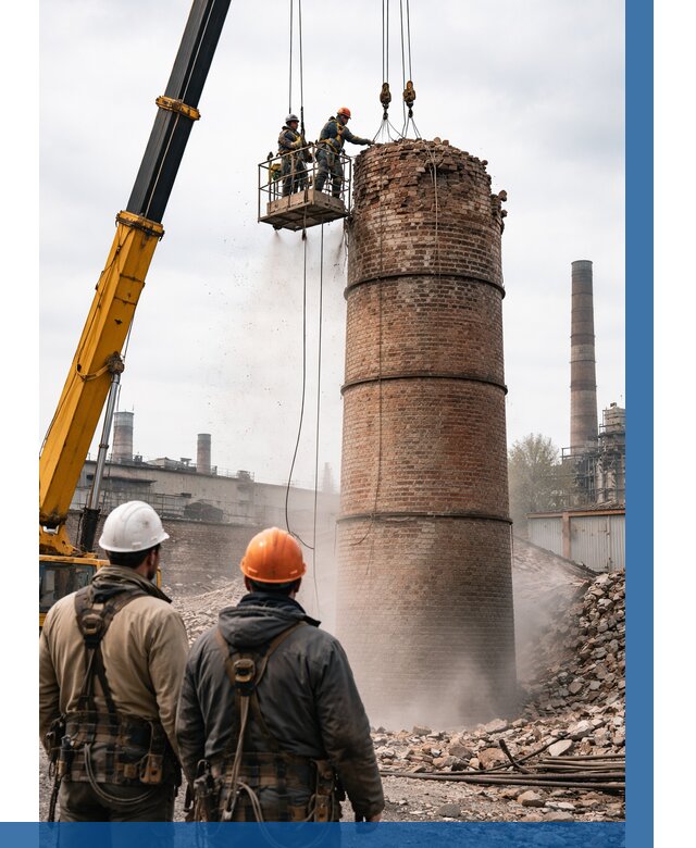 Демонтаж дымовой трубы в Клинцах от 93564 р. | ВЫСОТНИК-Клы, смета