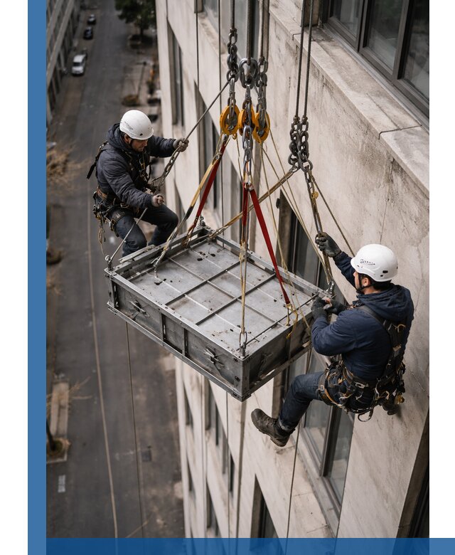 Спуск и подъем грузов по фасаду в Клинцах для зданий