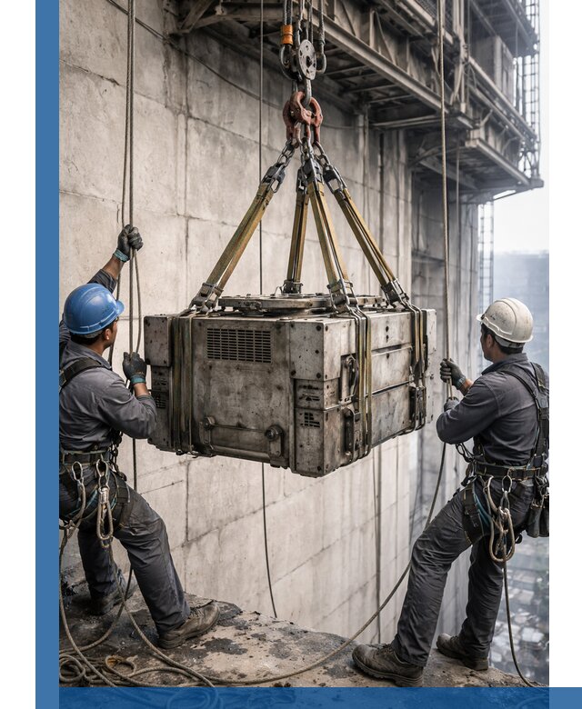 Такелажные работы на высоте, подъем и монтаж грузов в Клинцах