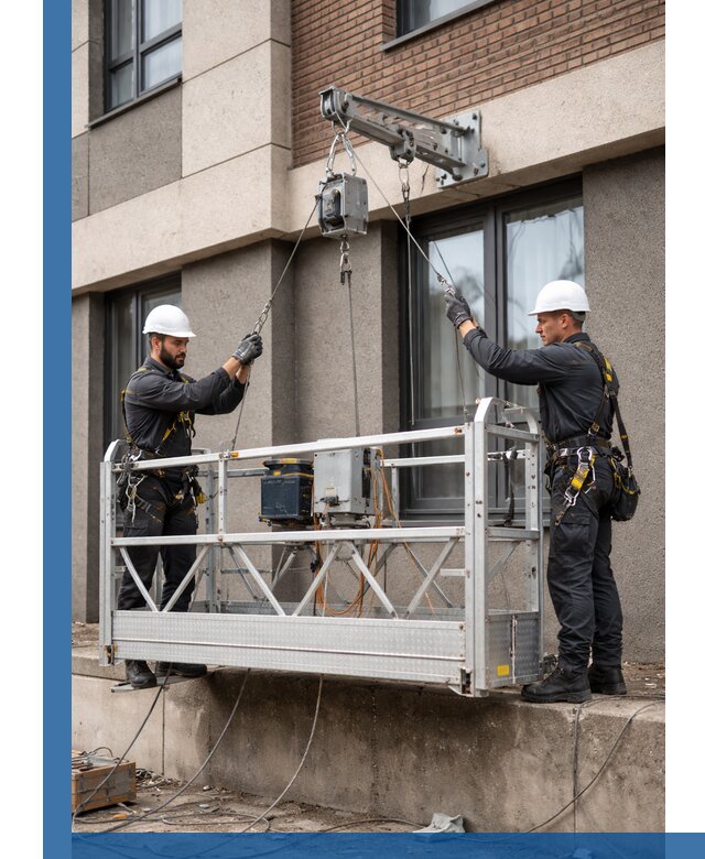 Монтаж и подъем фасадной люльки в Клинцах с гарантией безопасности