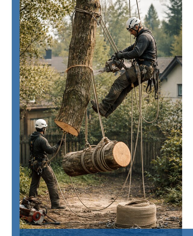 Валка деревьев частями в Клинцах, безопасно и аккуратно
