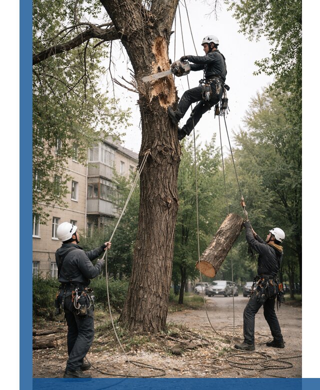 Срочное удаление аварийных деревьев в Клинцах с гарантией безопасности