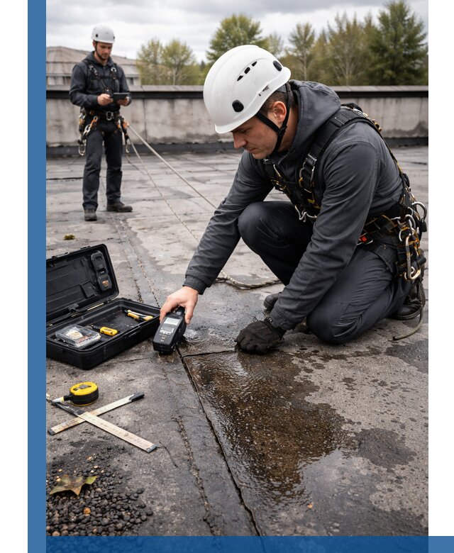 Обследование кровли на протечки и выявление дефектов в Клинцах