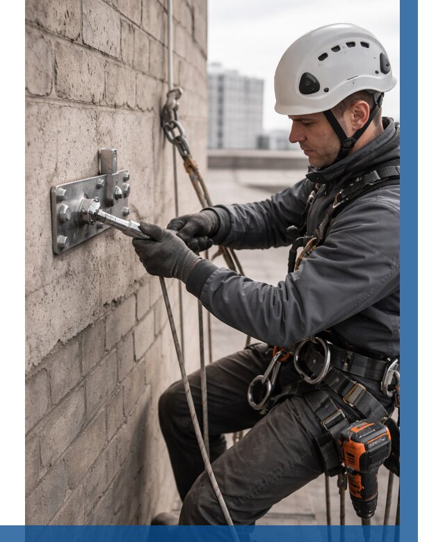 Установка анкерных точек в Клинцах от 3639 р. | ВЫСОТНИК-Клы