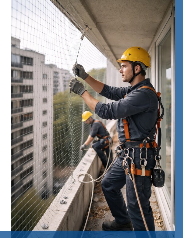 Монтаж сетки от птиц в Клинцах от 4678 р. | ВЫСОТНИК-Клы