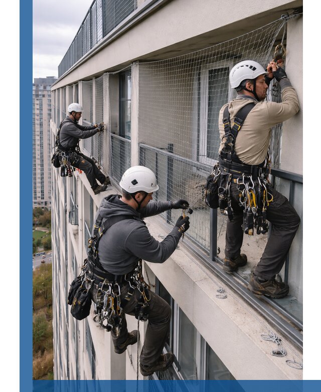 Профессиональный монтаж защитной сетки от птиц в Клинцах